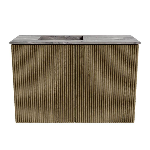 Mondiaz JOYA-DLUX 60cm toiletmeubel - kleur Dusk - Wastafel FAYE positie Links 1 kraangat kleur Sombra. SW1426125