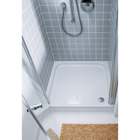 Duravit D-code Kunststof douchebak acryl vierkant - zonder paneel - 80x80cm - met afvoergat - diameter 90mm - wit 0295835