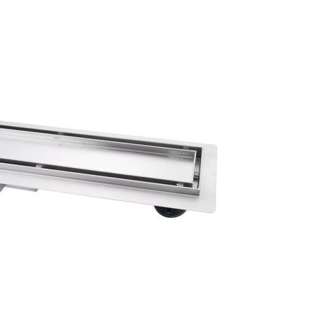 Fortifura Galeria douchegoot - 70cm - met tegelrooster - met vloerflens - PVD - geborsteld RVS SW716562