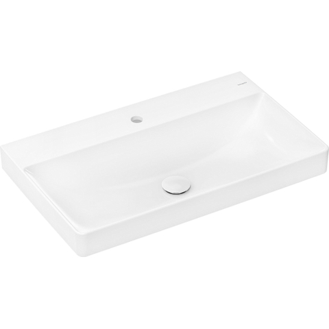 Hansgrohe Xelu Q wastafel - 80x48x8cm - 1 kraangat - opzet - wit SW1165118