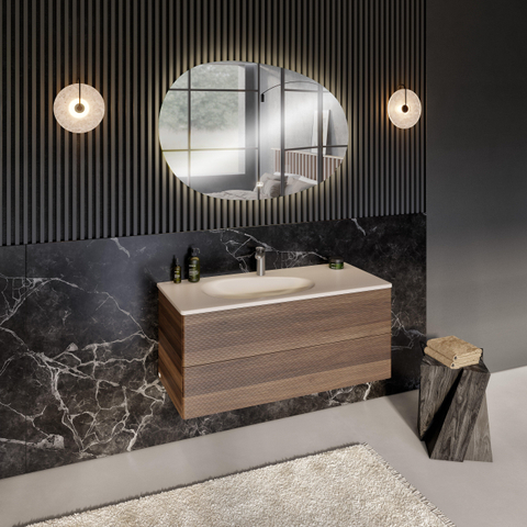 Villeroy & Boch Antao 1 greeps wastafelkraan - 140mm - met push open afvoergarnituur - Brushed Nickel (rvs) SW974161