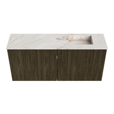 Mondiaz JOYA-DLUX 90cm meuble de salle de bains - couleur Shadow - Vasque FAYE position Droite 1 trou de robinet couleur Frappe. SW1422660