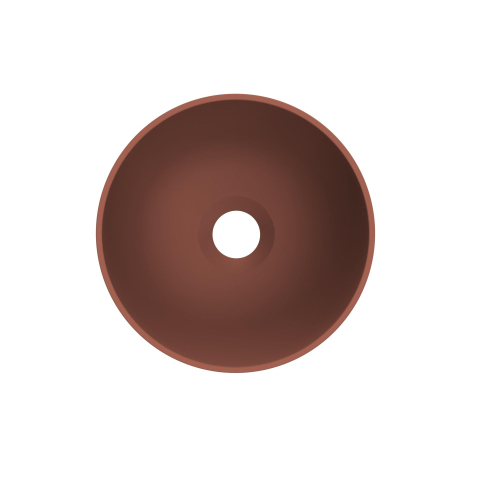 Arcqua Olivia Waskom - 22x22cm - rond - opbouw - mat terracotta OUTLETSTORE STORE43827