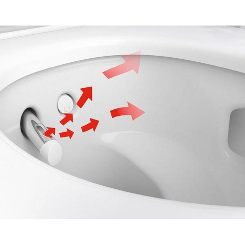 Geberit AquaClean Mera Classic WC-douche - extraction des odeurs - séchage à l'air chaud - douchette féminine - softclose - cache brillant/chrome - blanc brillant SW87550