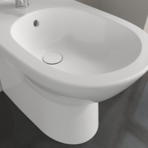 Villeroy & Boch O.novo staand bidet - met overloop - 1 kraangat - White Alpine (glans wit) 0124160