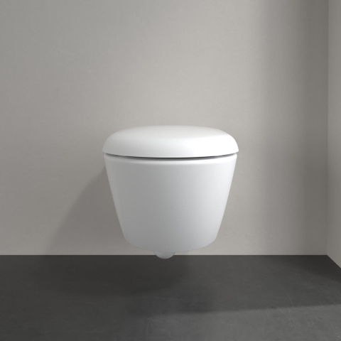 Villeroy & Boch Antao wandcloset - 56cm - zonder spoelrand - met TwistFlush CeramicPlus - diepspoel - Stone White (mat wit) SW917961