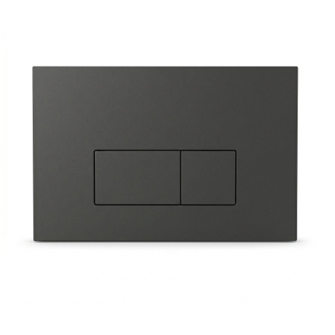 QeramiQ Push Plaque de commande - pour réservoir encastré Geberit UP320 - double chasse - boutons rectangulaires - plastique - anthracite mat SW1102377
