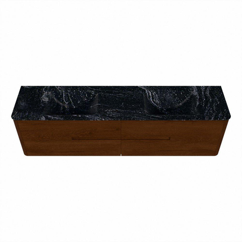 Mondiaz CIRO-DLUX Badkamermeubelset - 190x45x50cm - Solid surface wastafel Lava - 2 wasbak Dubbel - zonder kraangaten - 4 lades - Ruby SW1531623