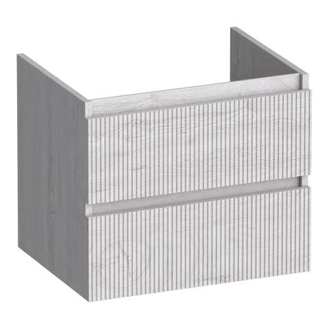 BRAUER Joy Wavy meuble sous-lavabo 60 2 tiroirs softclose - sans poignée - 1 découpe pour siphon - Forest Seashell SW1201380