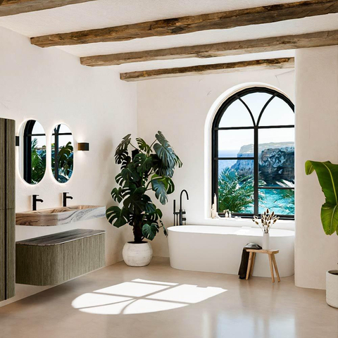 MONDIAZ THOR-DLUX Meuble de salle de bains 120cm arrondi gauche + droite couleur Shadow avec 1 tiroir et 2 portes. Vasque suspendue CLOUD Double 2 trous de robinet couleur Sombra. SW1463673