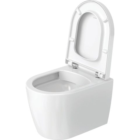 Duravit Me by starck Starck Mewandcloset - diepspoel - compact - rimless 37x48cm4.5L - met verdekte bevestiging - spoelrandloos - mat wit SW297038