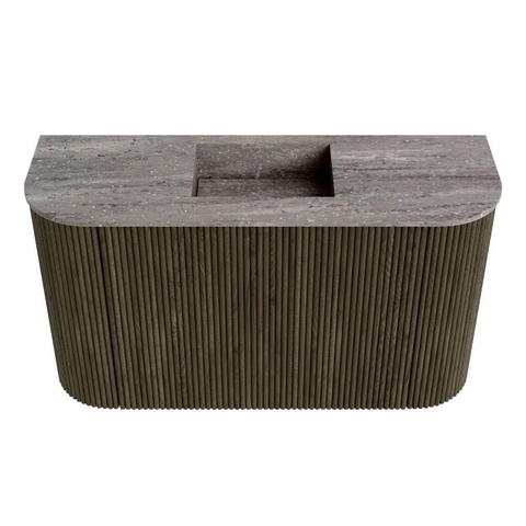 Mondiaz JOYA-DLUX 73.2cm toiletmeubel - ronding links en rechts kleur Shadow - Wastafel FAYE positie Midden Zonder kraangat kleur Oza. SW1425077