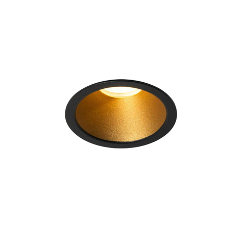 QAZQA Dept Inbouwspot - 1 spot - IP44 - Rond - Zwart SW1450850