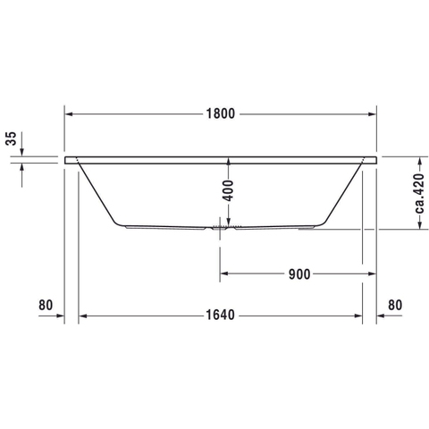 Duravit D-code bad rechthoek 180x80cm duo wit 0297516