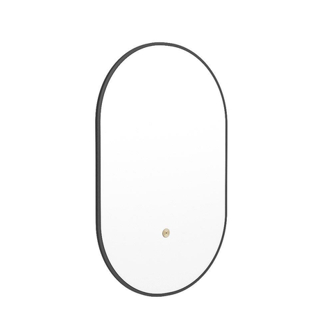 Mondiaz GLOW miroir – ovale – 45 x 90 cm – LED indirecte tout autour – capteur de mouvement – Dark Grey (gris) SW1105167