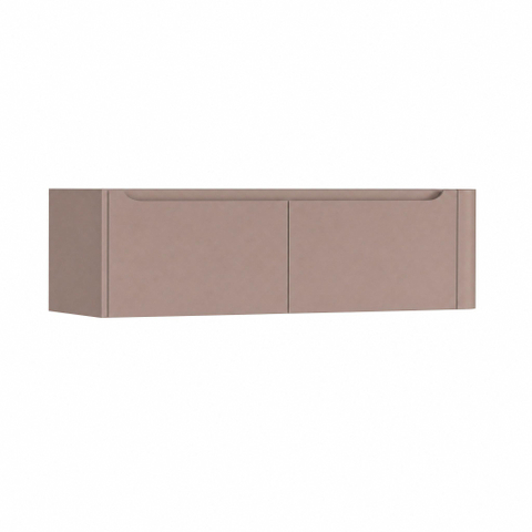H&R Badmeubelen Juice Wastafelonderkast - 140x45x40cm - rechterhoek afgerond - 2 lades - geïntegreerde greep - strawberry SW1260168