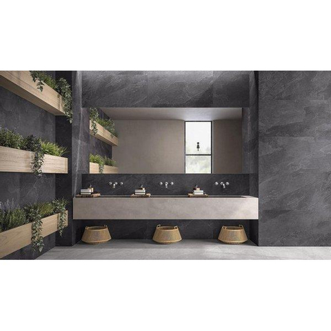 ÉCHANTILLON Ceralto Olivaro Mini Carrelage sol et mur 90x90cm 10mm rectifié R10 grès cérame Dark SW912788