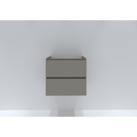 H&R Badmeubelen Infinity Wastafelonderkast - 60x44.8x55cm - 2 lades - greeploos - beige mat SW872597