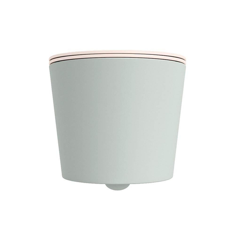 Mondiaz LAVIE WC suspendu – sans bride – 36 x 53 cm – avec abattant softclose – Greey (vert clair/gris), abattant Rosee (rose) SW1208686