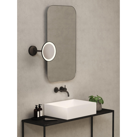 Astro Mascali Round miroir grossissant – grossissement 5x – Éclairage LED – Noir mat SW927631