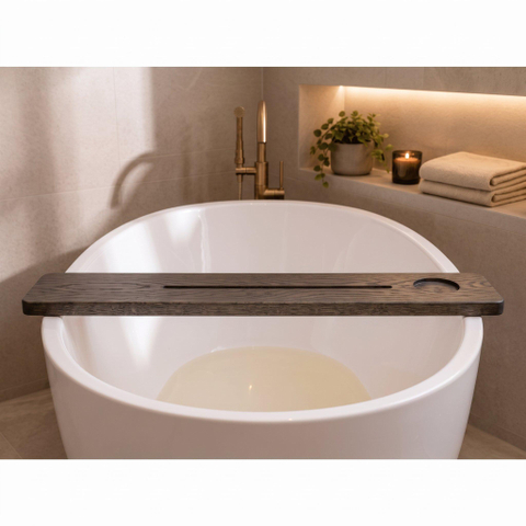 Saniclass Axess Badplank - 95x15cm - eikenhout - eiken charcoal SW1581568