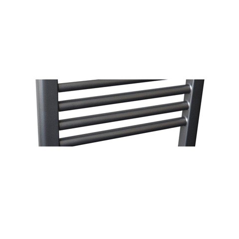 Sanicare HPW Elektrische Radiator - 111.8x45cm - 596W - wifi - thermostaat - zwart - linksonder - gunmetal (antraciet) SW1448039