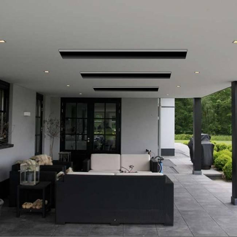 Thermoray chauffage pour patio et véranda 92.5x16.5x4.8cm 1500watt noir SW484533
