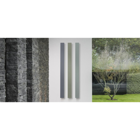 Vasco Beams Mono radiateur design aluminium vertical 1800x150mm 671W - raccordement 0066 blanc structuré (S600) SW237021