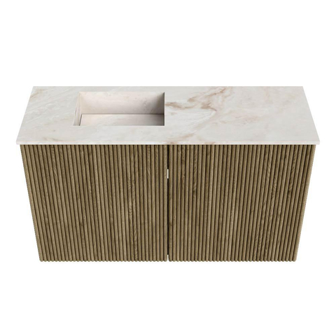 Mondiaz JOYA-DLUX 70cm toiletmeubel - kleur Dusk - Wastafel FAYE positie Links 1 kraangat kleur Frappe. SW1423070