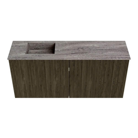 Mondiaz JOYA-DLUX 90cm toiletmeubel - kleur Shadow - Wastafel FAYE positie Links 1 kraangat kleur Oza. SW1425051
