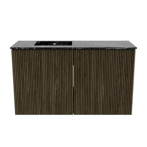 Mondiaz JOYA-DLUX 70cm meuble de toilette - couleur Shadow - Vasque FAYE position Gauche 1 trou de robinet couleur Lava. SW1422837
