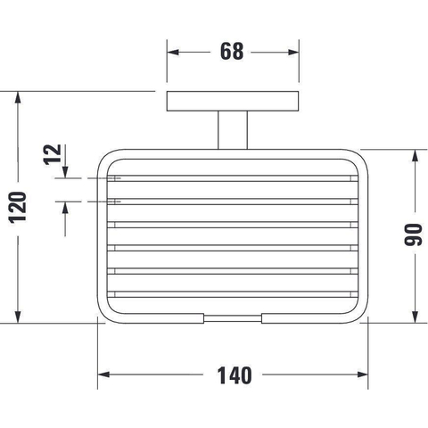 Duravit Karree Zeephouder draadmodel wandmodel - hoogglans chroom SW55118