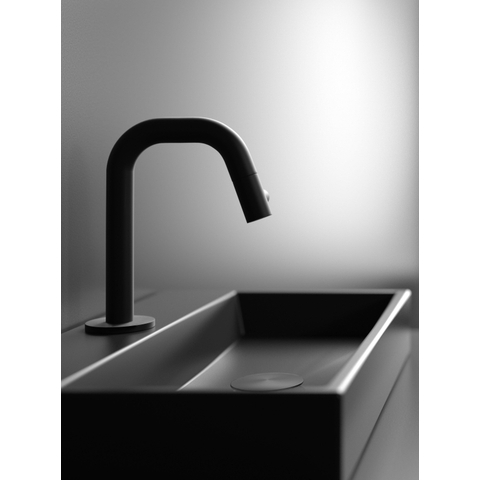 Clou Mini Wash Me lave-mains 38x24cm trou de robinet Céramique Noir mat SW9309