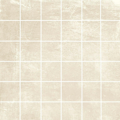 Terravito Davano mozaïektegel - 30x30cm - 10mm - Vierkant - Betonlook - Wit mat SW359877