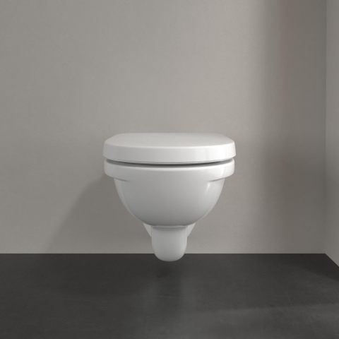 Villeroy & Boch O.novo pack wandcloset - met spoelrand - diepspoel zitting - softclose - White Alpine (glans wit) 0124208
