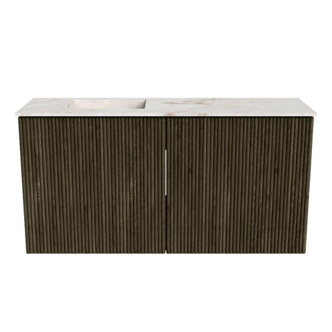 Mondiaz JOYA-DLUX Meuble de toilette 80cm - couleur Shadow - Vasque FAYE position Gauche 1 trou de robinet couleur Frappe. SW1422669