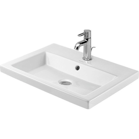 Duravit 2nd floor lavabo à poser 60x43cm 1 trou de robinet blanc 0292706