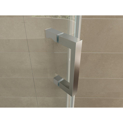 Wiesbaden Pento Cabine - met 1 draaideur - 100x100x200cm - 8mm - nano helder glas - chroom SW102851