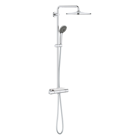 Grohe Vitalio Joy ensemble de douche pluie apparent – thermostatique – douche de tête Ø 31 cm – barre de douche 112 cm – porte-savon – chrome SW568372