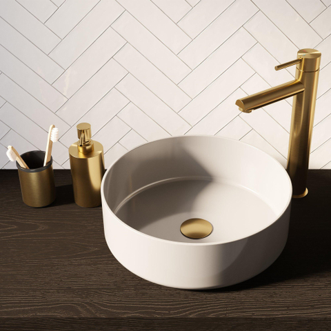 BRAUER Ensemble d'Accessoires - distributeur de savon - gobelet - avec fixation murale - surface magnétique - or brossé SW1471811
