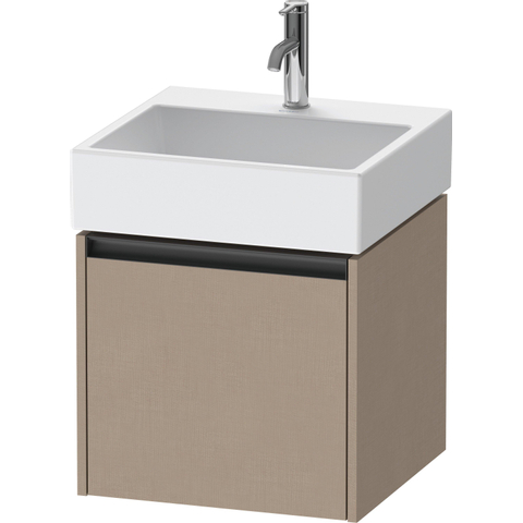 Duravit Ketho.2 Wastafelonderbouwkast - met 1 lade - 48.4x46x44cm - met greep antraciet - linnen mat SW773060
