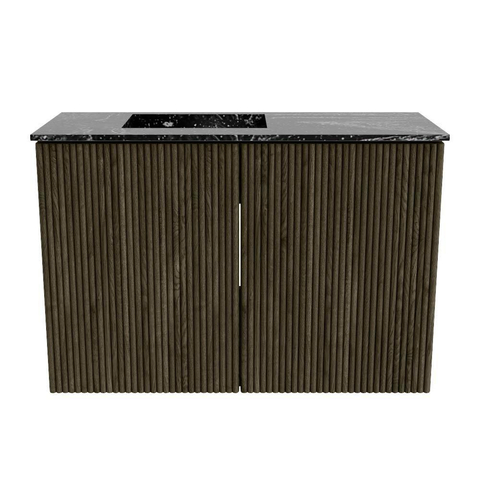 Mondiaz JOYA-DLUX 60cm meuble de toilette - couleur Shadow - Vasque FAYE position Gauche Sans trou de robinet couleur Lava SW1422806