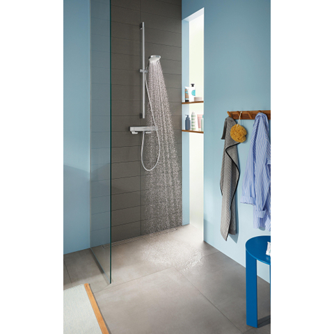 Hansgrohe Croma select e Handdouche Vario - ecosmart 1/2 x - diameter 11cm - met rain turbo rain en intense rain regenstraal wit/chroom - wit chroom 0605330