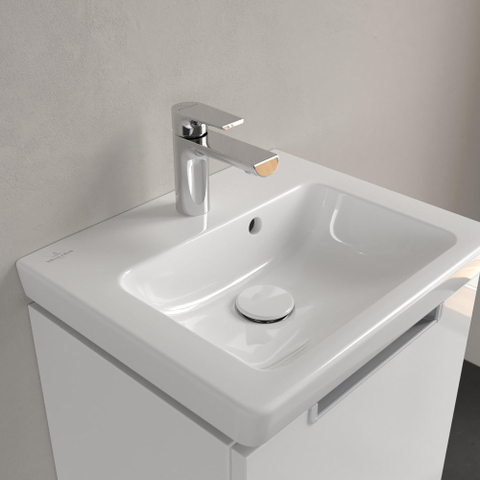 Villeroy & Boch Subway 2.0 meubelfontein - 45x37cm - met kraangat - met overloop CeramicPlus - White Alpine (glans wit) 1024440