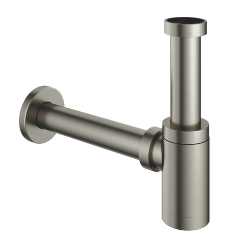 Hotbath Mate Fonteinsifon rond - geborsteld nikkel (RVS) SW12950