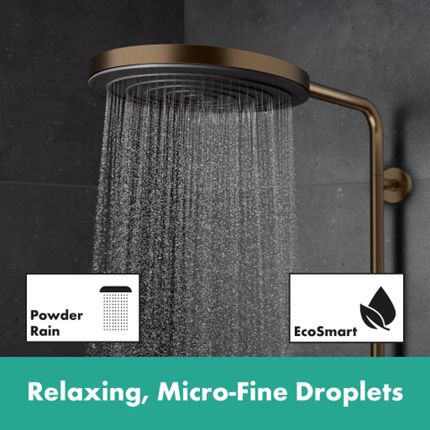 Hansgrohe Pulsify S Puro Puro1jet - showerpipe - ecosmart - 260 - thermostatisch - 3jet - handdouche en doucheslang - 160cm - thermostaat - geborsteld brons SW1151842