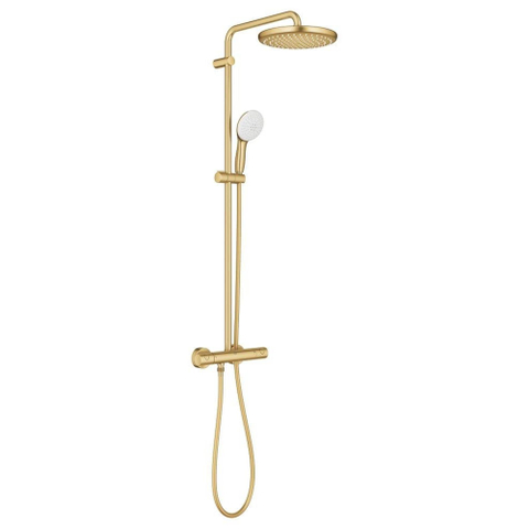 GROHE Tempesta 250 colonne de douche - avec thermostat mural - cool sunrise brossé (doré) SW1587942