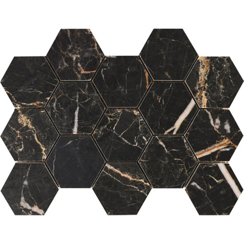 Ceralto Verano Mosaic Mozaïektegel - 22.5x32.5cm - hexagon - 9.5mm - Brown hexa. gepolijst SW543770
