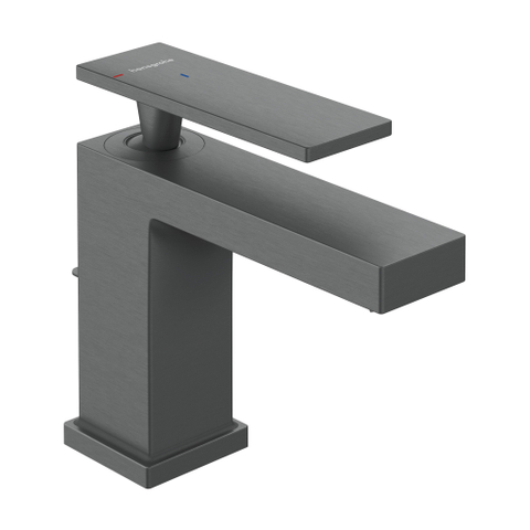 Hansgrohe Tecturis E wastafelmengkraan 80 CoolStart zonder afvoer Brushed Black Chrome SW1566455