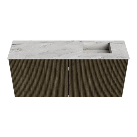 Mondiaz JOYA-DLUX 90cm toiletmeubel - kleur Shadow - Wastafel FAYE positie Rechts 1 kraangat kleur Glace. SW1422761
